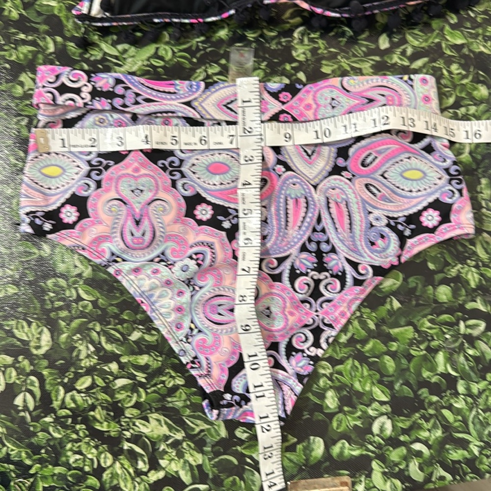 Paisley Bikini Set - Pink and Black - Picture 7 of 9